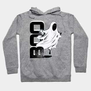 Ghost Of Disapproval - white halftone Dark Typo Hoodie